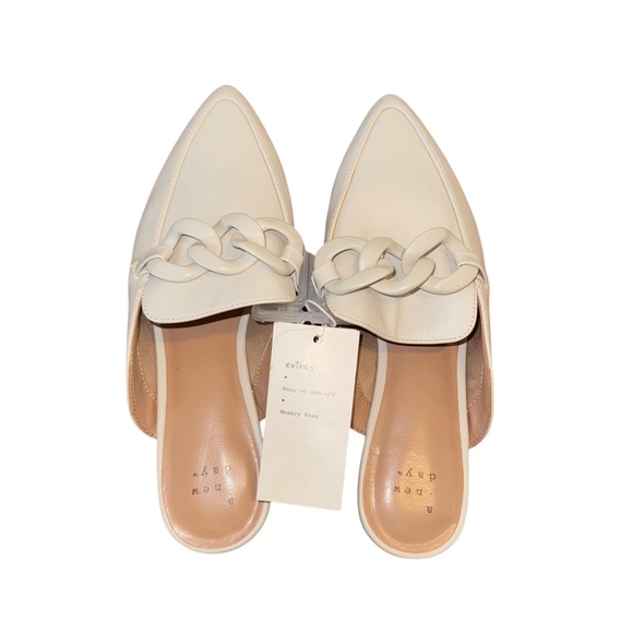 NWT A New Day Amber Slip-On Mule Flats Braided Woven Criss-Cross Chain Loafer - Picture 7 of 7